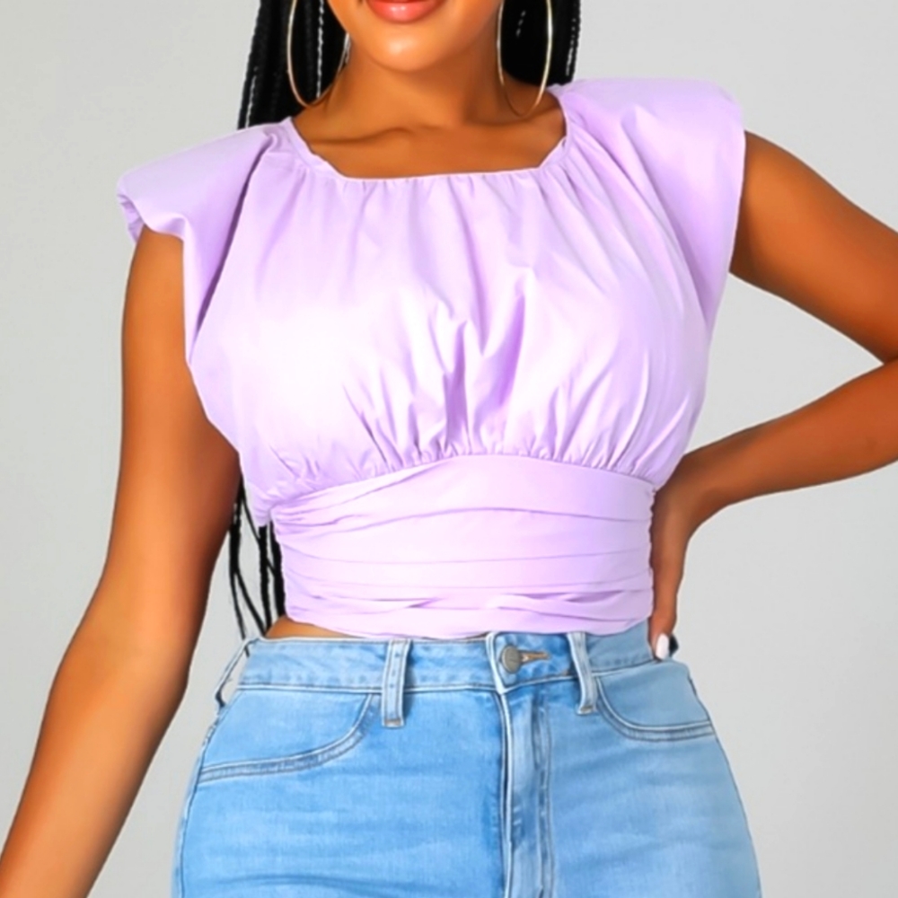 Padded Shoulder Top